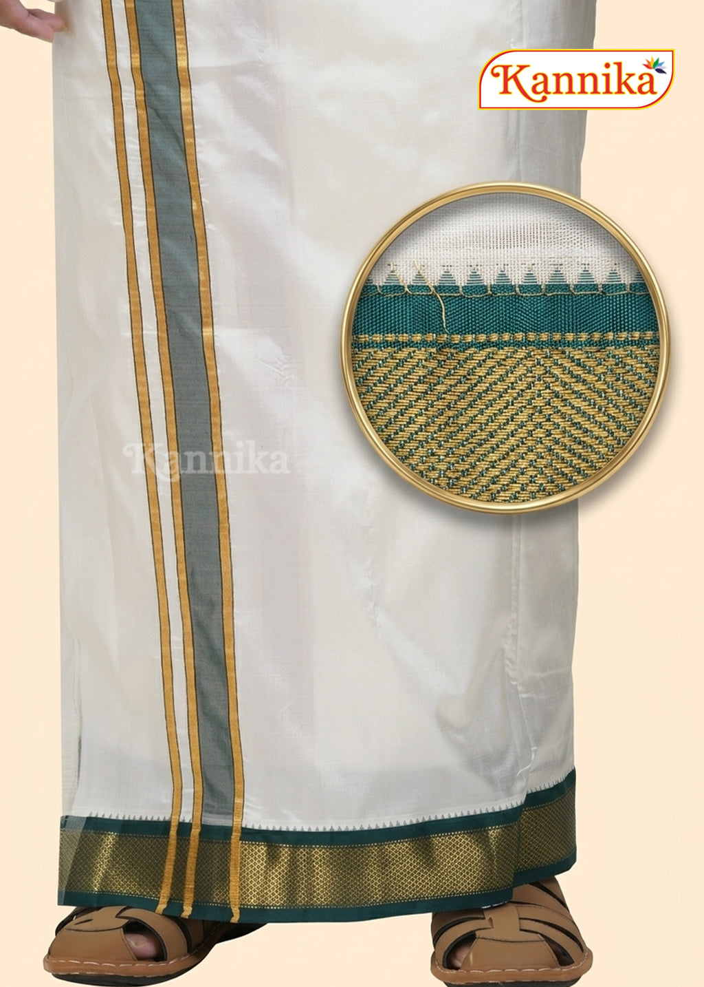Korvai Silk Dhoti 7 Kan a ethnic wear for men | kannika
