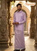 Mappillai Dhoti Suit Sets For Wedding Art Silk