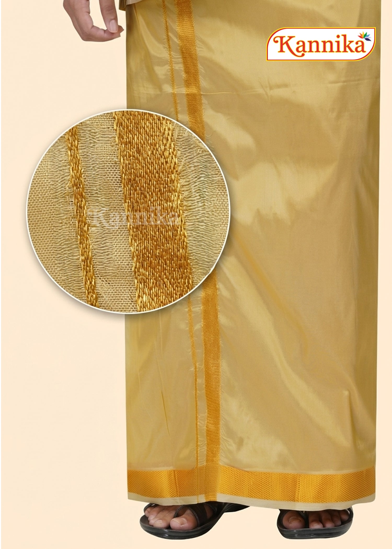 Mappillai Dhoti Suit Sets For Wedding Art Silk sandal