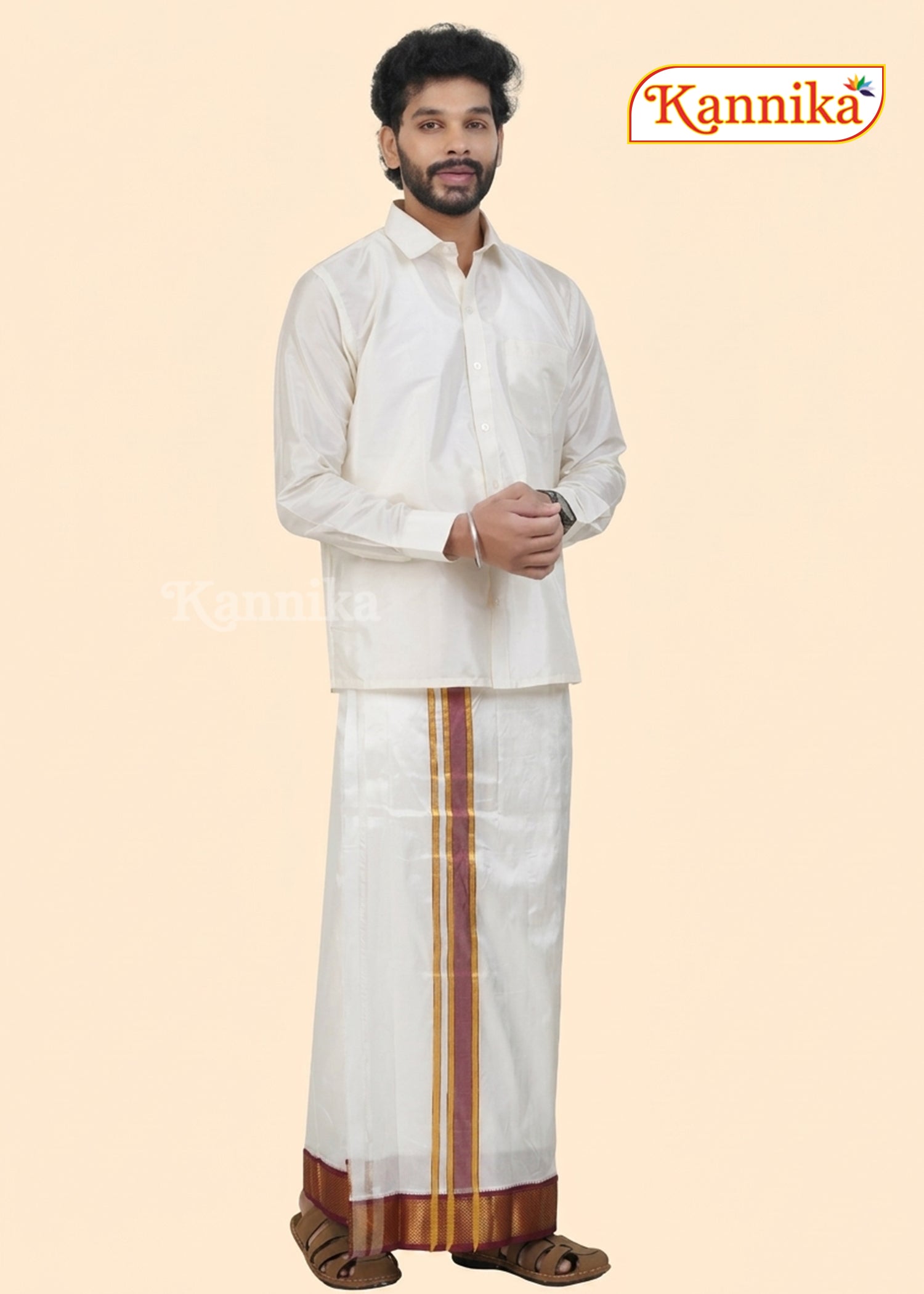 Korvai Silk Dhoti 7 Kan a ethnic wear for men | kannika