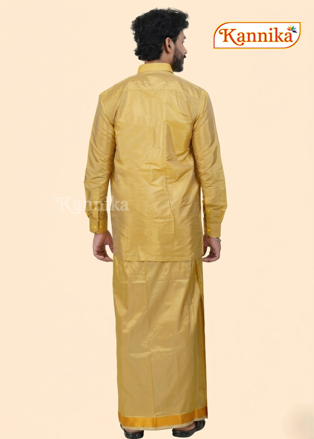 Mappillai Dhoti Suit Sets For Wedding Art Silk sandal