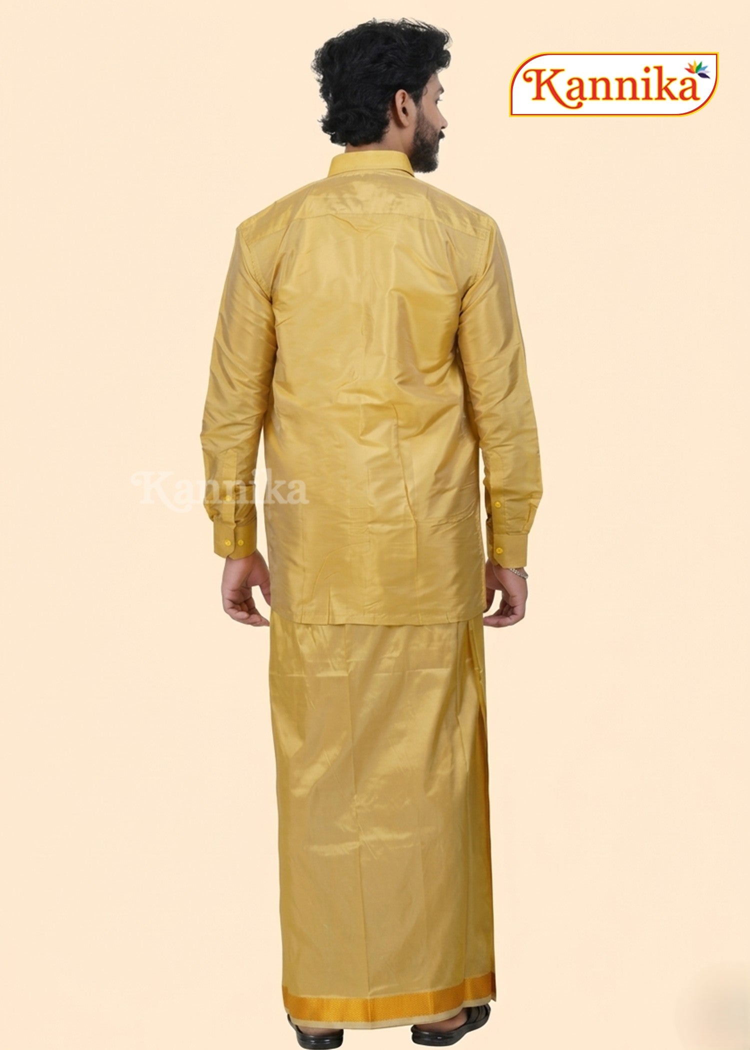Mappillai Dhoti Suit Sets For Wedding Art Silk sandal