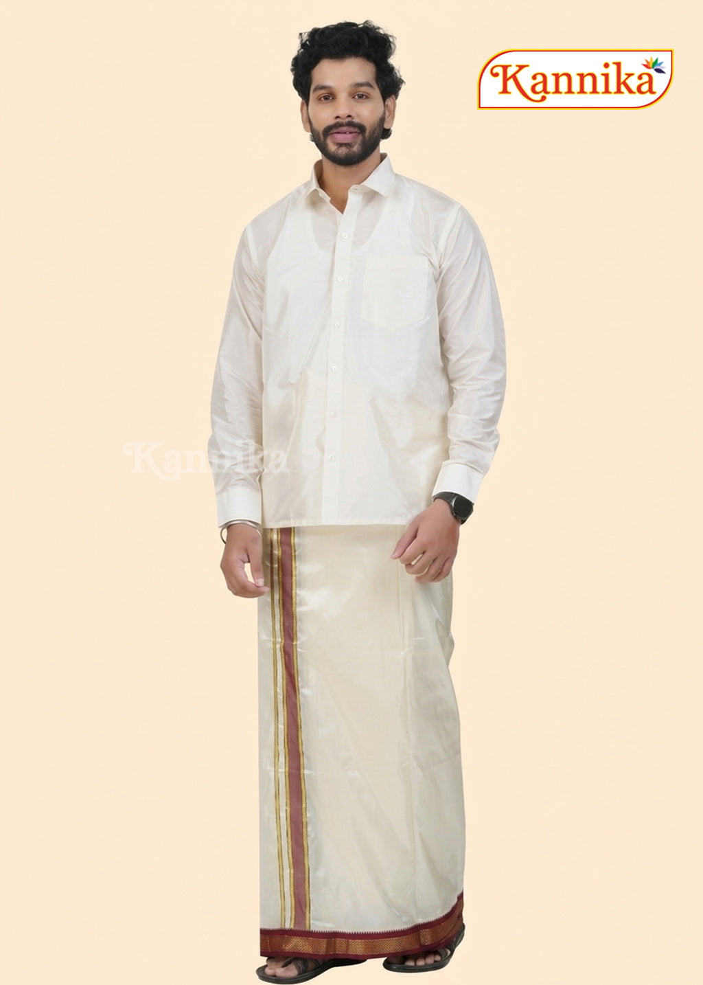 Korvai Silk Dhoti 5 Kan a ethnic wear for men | kannika