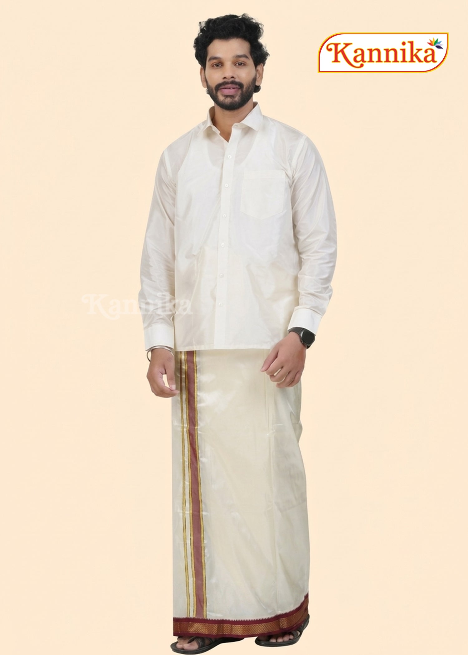 Korvai Silk Dhoti 5 Kan a ethnic wear for men | kannika
