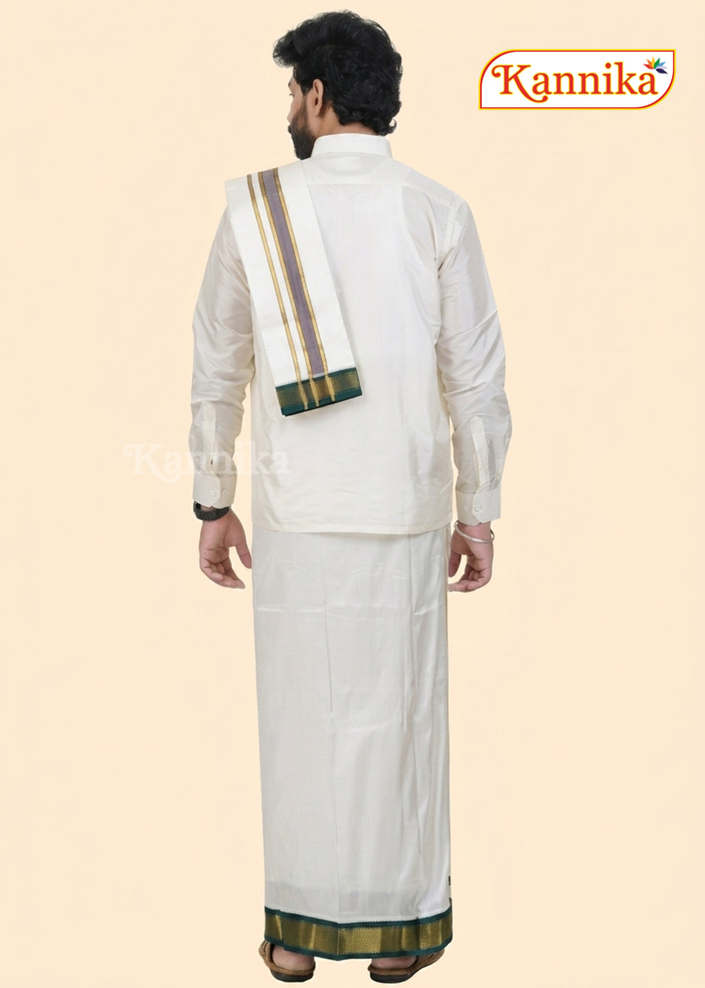 Korvai Silk Dhoti 9 Kan a ethnic wear for men | kannika