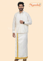 Ottiko Kattiko Dhoti | 2 Inch Jari Dhoti | Velcro Silk Mix Dhoti