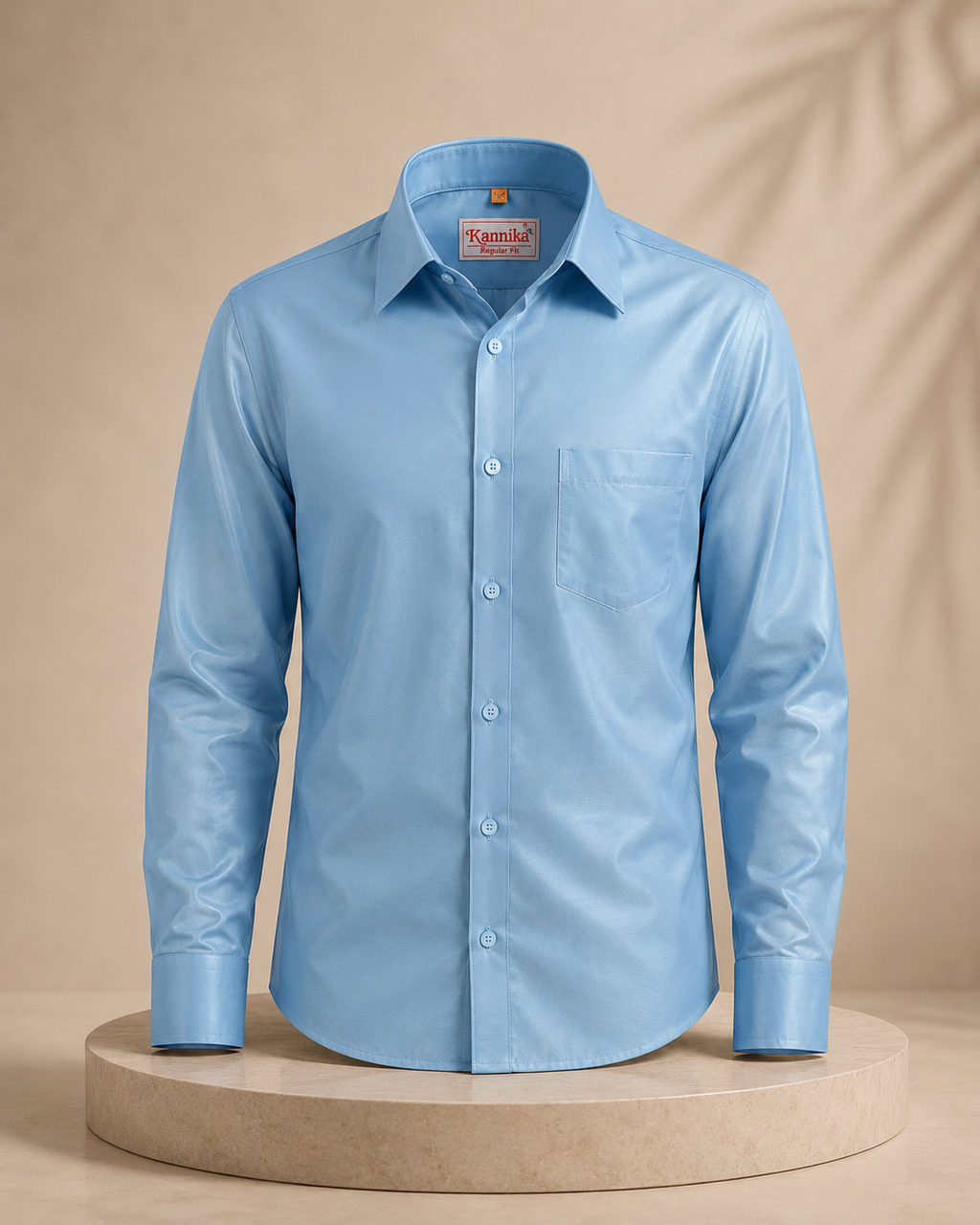 Premium Men's Cotton Shirt – Regular Fit | Full Sleeve | Comfortable Everyday Wear | Blue