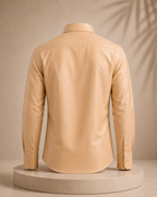 Premium Men's Cotton Shirt – Regular Fit | Full Sleeve | Comfortable Everyday Wear | Beige