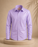Premium Men's Cotton Shirt – Regular Fit | Full Sleeve | Comfortable Everyday Wear | Purple