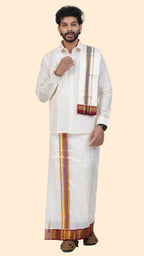 Korvai Silk Dhoti 11Kan a traditional attire | kannika